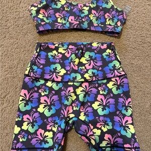 Moana Bikini Floral Athletic Shorts - Multicolor